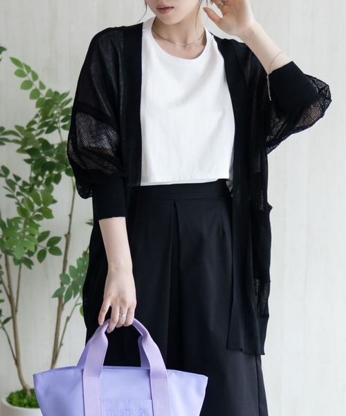 HusHusH（ハッシュアッシュ）の「HusHusH トッパーカーディガン（カーディガン/ボレロ・レディース・ブラック/オリーブ/ベージュ・M/L）」の10枚目の写真