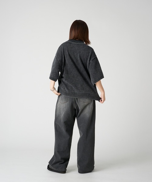 kutir（クティール）の「VINTAGE LIKE DOUBLE ZIP KNIT SHIRT/ヴィンテージライクダブルジップニットシャツ（シャツ/ブラウス・メンズ・グレー/ブラック/ネイビー・MEDIUM/LARGE）」の10枚目の写真