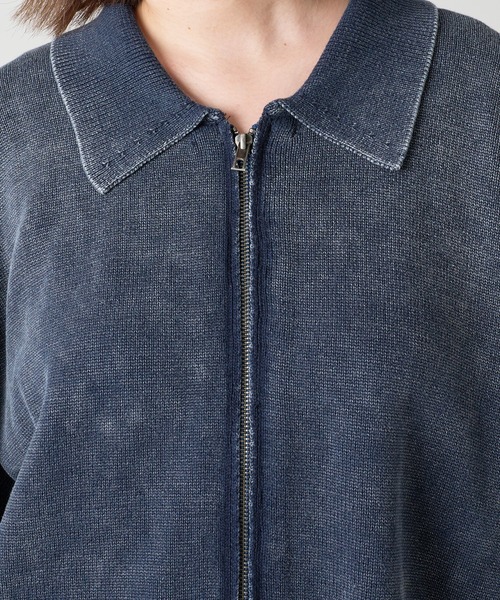 kutir（クティール）の「VINTAGE LIKE DOUBLE ZIP KNIT SHIRT/ヴィンテージライクダブルジップニットシャツ（シャツ/ブラウス・メンズ・グレー/ブラック/ネイビー・MEDIUM/LARGE）」の20枚目の写真