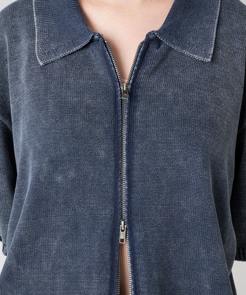 kutir（クティール）の「VINTAGE LIKE DOUBLE ZIP KNIT SHIRT/ヴィンテージライクダブルジップニットシャツ（シャツ/ブラウス・メンズ・グレー/ブラック/ネイビー・MEDIUM/LARGE）」の22枚目の写真