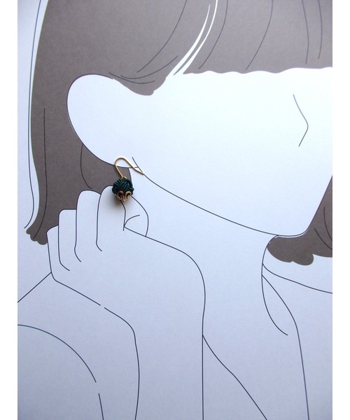 tone（トーン）の「【Shin】[Shin]水引の玉結びピアス(MA)（ピアス（両耳用）・レディース・ブルー系その他/ネイビー/ホワイト/ダークグリーン/パープル/ベージュ系その他/サックスブルー/ブラック/クリーム/ベージュ系2/ブルー・FREE）」の16枚目の写真