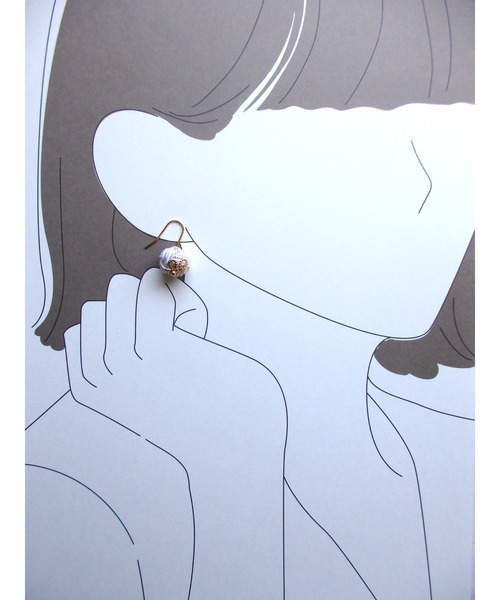 tone（トーン）の「【Shin】[Shin]水引の玉結びピアス(MA)（ピアス（両耳用）・レディース・ブルー系その他/ネイビー/ホワイト/ダークグリーン/パープル/ベージュ系その他/サックスブルー/ブラック/クリーム/ベージュ系2/ブルー・FREE）」の17枚目の写真
