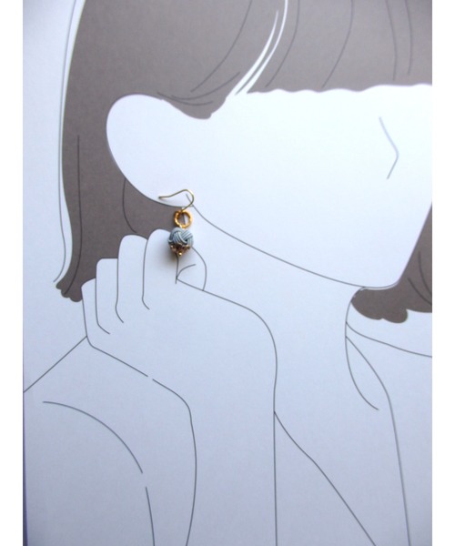 tone（トーン）の「【Shin】[Shin]水引の玉結びピアス(MA)（ピアス（両耳用）・レディース・ブルー系その他/ネイビー/ホワイト/ダークグリーン/パープル/ベージュ系その他/サックスブルー/ブラック/クリーム/ベージュ系2/ブルー・FREE）」の18枚目の写真