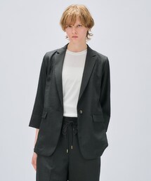 cloenc | 【UVカット／接触冷感／セットアップ／手洗い可】ドライタッチハーフスリーブジャケット(テーラードジャケット)