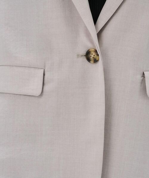 cloenc（クロエンス）の「【セットアップ／手洗い可】ドライタッチハーフスリーブジャケット（テーラードジャケット・レディース・ダークブラウン/グレー/スミクロ・02/01/03）」の19枚目の写真