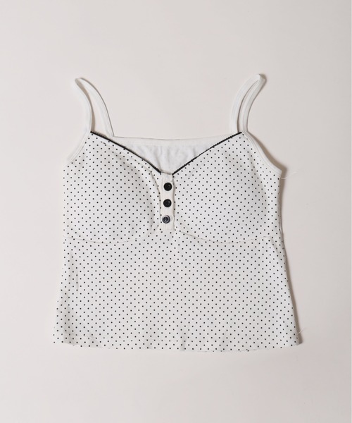 PHILLY（フィリー）の「【PHILLY】ボタンデザインドットキャミソール（キャミソール・レディース・ホワイト/ブラック・FREE）」の9枚目の写真
