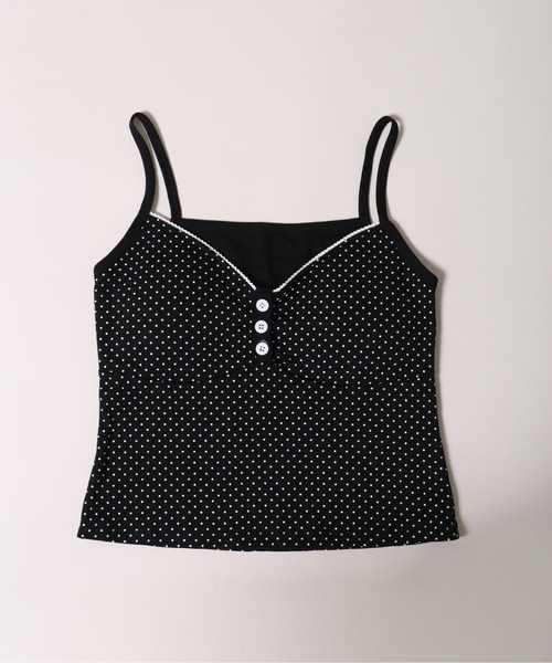 PHILLY（フィリー）の「【PHILLY】ボタンデザインドットキャミソール（キャミソール・レディース・ホワイト/ブラック・FREE）」の10枚目の写真