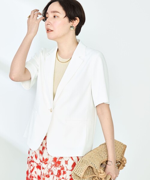 セール】《セットアップ対応》ウォッシャブルツイル半袖ジャケット