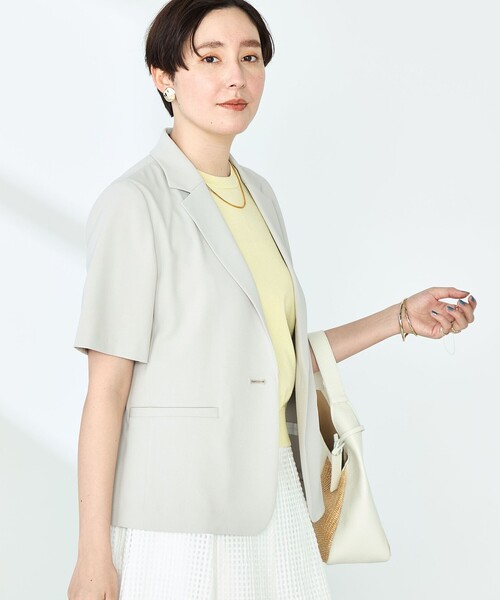 セール】《セットアップ対応》ウォッシャブルツイル半袖ジャケット