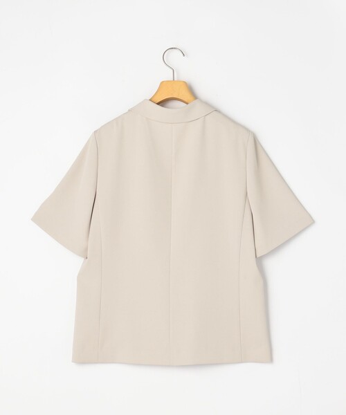 NOLLEY’S Sophi（ノーリーズソフィ）の「《セットアップ対応》ウォッシャブルツイル半袖ジャケット（テーラードジャケット・レディース・ベージュ/ホワイト/ブラック・36/38）」の5枚目の写真