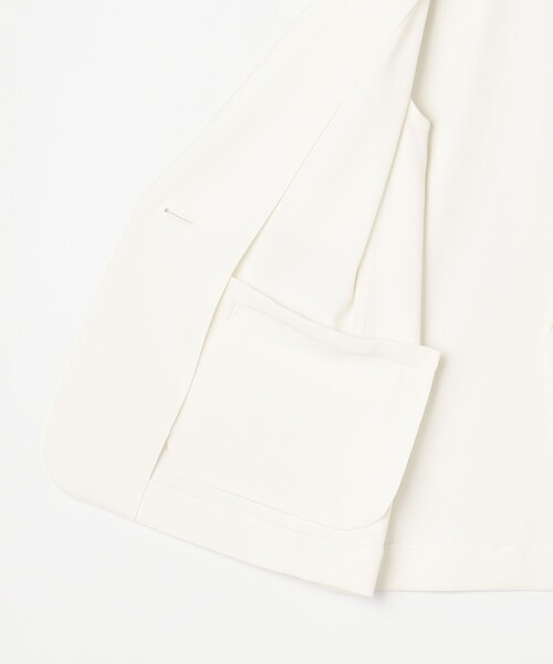 NOLLEY’S Sophi（ノーリーズソフィ）の「《セットアップ対応》ウォッシャブルツイル半袖ジャケット（テーラードジャケット・レディース・ベージュ/ホワイト/ブラック・36/38）」の12枚目の写真