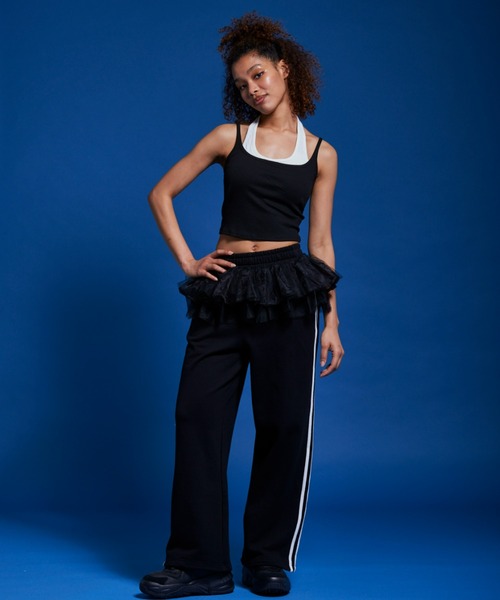 FIG&VIPER（フィグアンドバイパー）の「フリルルーズスウェットPT（スウェットパンツ・レディース・ブラック/グレー・FREE）」の18枚目の写真