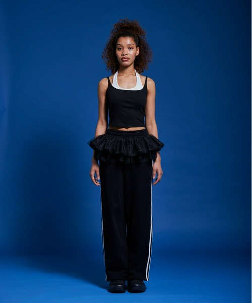 FIG&VIPER（フィグアンドバイパー）の「フリルルーズスウェットPT（スウェットパンツ・レディース・ブラック/グレー・FREE）」の16枚目の写真