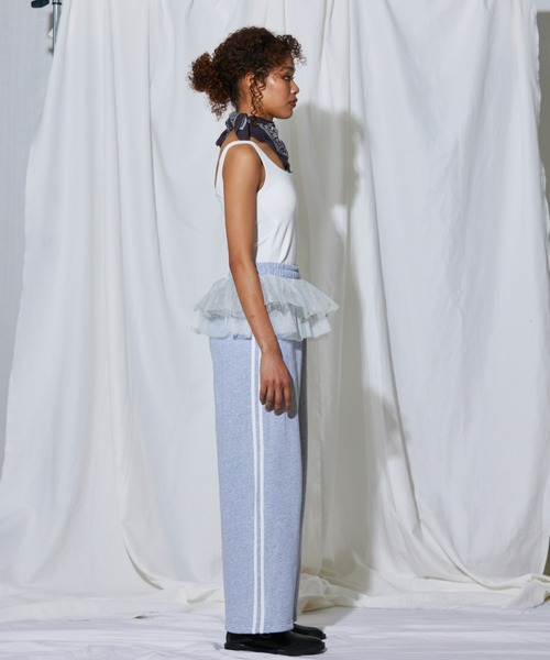 FIG&VIPER（フィグアンドバイパー）の「フリルルーズスウェットPT（スウェットパンツ・レディース・ブラック/グレー・FREE）」の14枚目の写真