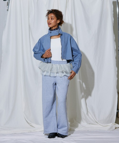 FIG&VIPER（フィグアンドバイパー）の「フリルルーズスウェットPT（スウェットパンツ・レディース・ブラック/グレー・FREE）」の11枚目の写真