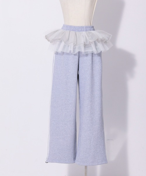 FIG&VIPER（フィグアンドバイパー）の「フリルルーズスウェットPT（スウェットパンツ・レディース・ブラック/グレー・FREE）」の7枚目の写真