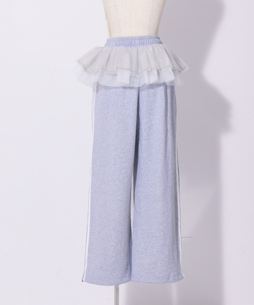 FIG&VIPER（フィグアンドバイパー）の「フリルルーズスウェットPT（スウェットパンツ・レディース・ブラック/グレー・FREE）」の5枚目の写真