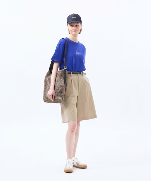 MACKINTOSH PHILOSOPHY（ﾏｯｷﾝﾄｯｼｭ ﾌｨﾛｿﾌｨｰ）の「ライティングロゴ刺しゅうTシャツ（Tシャツ/カットソー・レディース・オフホワイト/ライトブルー/ベージュ・38）」の5枚目の写真
