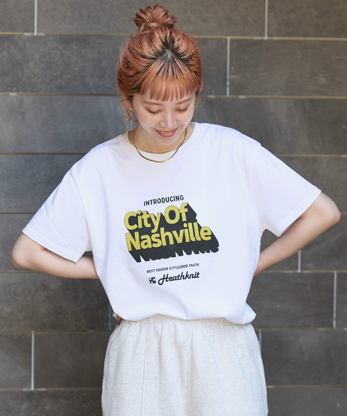 Healthknit(ヘルスニット)の「《追加》【WEB限定】Healthknit / ヘルスニット 別注 プリントロゴTEE(Tシャツ/カットソー・レディース・ブラック/ブラック系その他/ホワイト/ピンク/アイボリー/イエロー・FREE)」の1枚目の写真