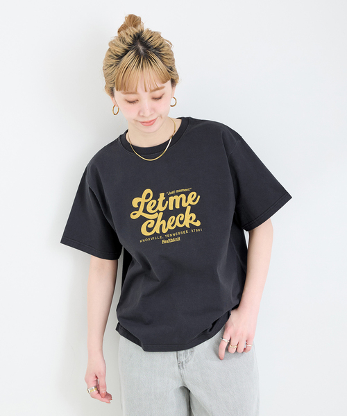 Healthknit(ヘルスニット)の「《追加》【WEB限定】Healthknit / ヘルスニット 別注 プリントロゴTEE(Tシャツ/カットソー・レディース・ブラック/ブラック系その他/ホワイト/ピンク/アイボリー/イエロー・FREE)」の3枚目の写真