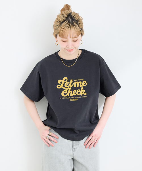 Healthknit(ヘルスニット)の「《追加》【WEB限定】Healthknit / ヘルスニット 別注 プリントロゴTEE(Tシャツ/カットソー・レディース・ブラック/ブラック系その他/ホワイト/ピンク/アイボリー/イエロー・FREE)」の20枚目の写真
