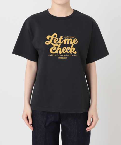 Healthknit(ヘルスニット)の「《追加》【WEB限定】Healthknit / ヘルスニット 別注 プリントロゴTEE(Tシャツ/カットソー・レディース・ブラック/ブラック系その他/ホワイト/ピンク/アイボリー/イエロー・FREE)」の7枚目の写真