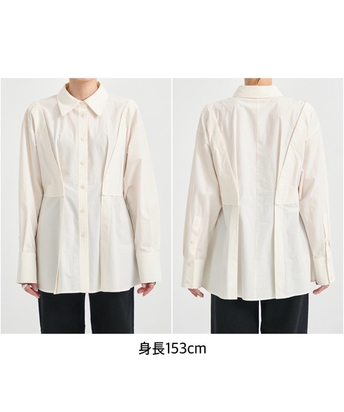 SHE Tokyo Hanna タック シャツ ブラウス 白 SHE Tokyo Hanna タック