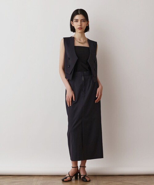 Diagram（ダイアグラム）の「オックスショートジレ（ベスト・レディース・キナリ/ブラック・38/36）」の6枚目の写真