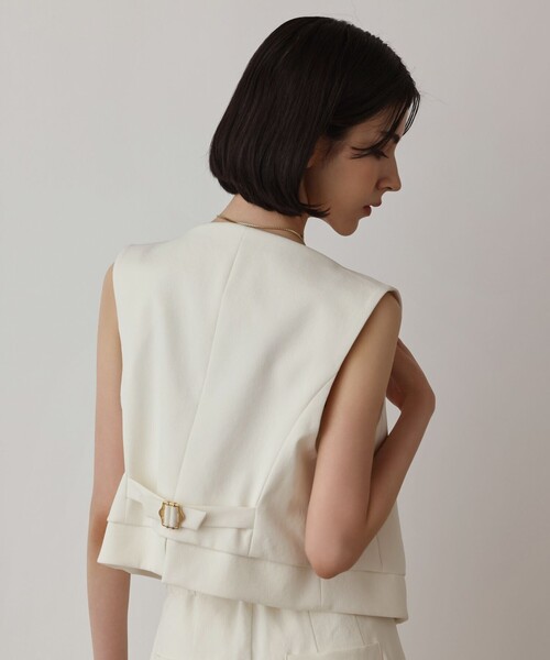 Diagram（ダイアグラム）の「オックスショートジレ（ベスト・レディース・キナリ/ブラック・38/36）」の11枚目の写真