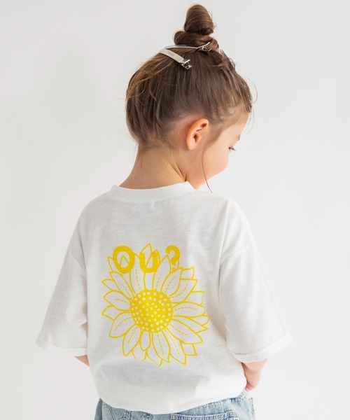 EDWIN(エドウィン)の「【Ou? by EDWIN】バックプリント半袖Tシャツ(Tシャツ/カットソー・キッズ・オレンジ/オフホワイト・130/110/120/100/150/90/140)」の2枚目の写真