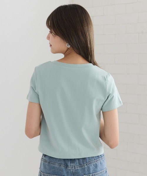 REDYAZEL(レディアゼル)の「チュールフリルRAロゴTシャツ(Tシャツ/カットソー・レディース・ミント/ネイビー/オフホワイト・FREE)」の17枚目の写真