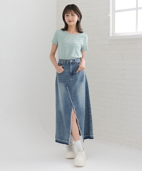 REDYAZEL(レディアゼル)の「チュールフリルRAロゴTシャツ(Tシャツ/カットソー・レディース・ミント/ネイビー/オフホワイト・FREE)」の18枚目の写真