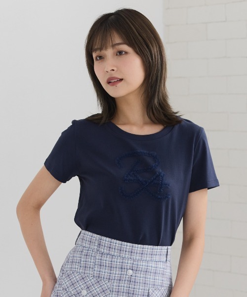 REDYAZEL(レディアゼル)の「チュールフリルRAロゴTシャツ(Tシャツ/カットソー・レディース・ミント/ネイビー/オフホワイト・FREE)」の10枚目の写真