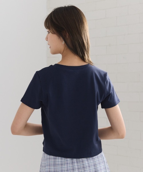 REDYAZEL(レディアゼル)の「チュールフリルRAロゴTシャツ(Tシャツ/カットソー・レディース・ミント/ネイビー/オフホワイト・FREE)」の12枚目の写真
