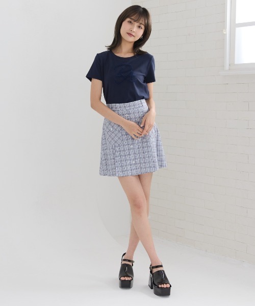 REDYAZEL(レディアゼル)の「チュールフリルRAロゴTシャツ(Tシャツ/カットソー・レディース・ミント/ネイビー/オフホワイト・FREE)」の13枚目の写真