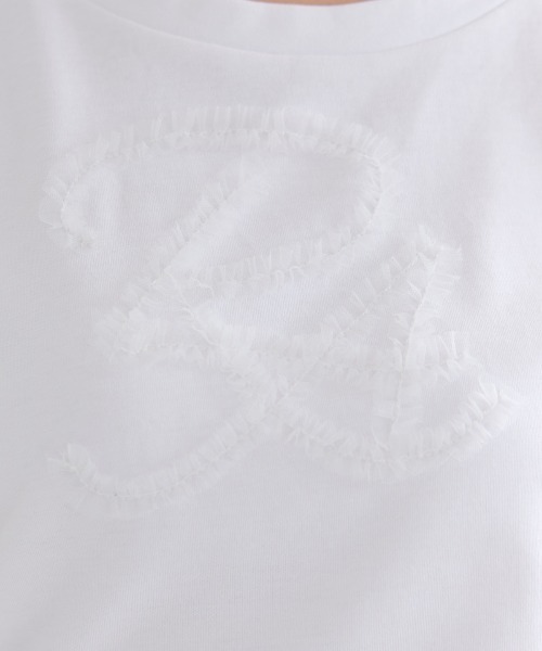 REDYAZEL(レディアゼル)の「チュールフリルRAロゴTシャツ(Tシャツ/カットソー・レディース・ミント/ネイビー/オフホワイト・FREE)」の9枚目の写真