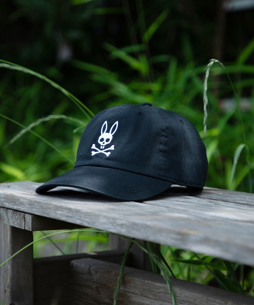 Psycho Bunny(サイコバニー)の「ツイルベースボール キャップ(キャップ・メンズ・ブラック/ライトグレー/ベージュ・FREE)」の2枚目の写真