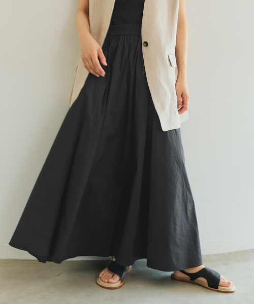 追加》CO/PE撥水ギャザースカート（スカート）｜Spick & Span  