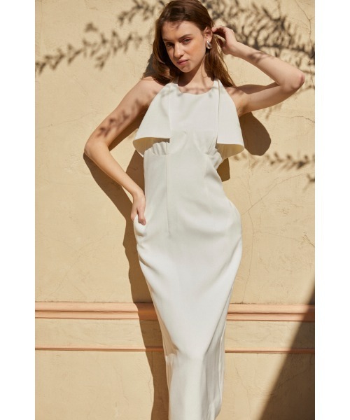 Estella.K(エステラケー)の「Nicole Midi Dress ホルターミディドレス(ワンピース・レディース・ホワイト/ブラック/イエロー・FREE)」の8枚目の写真