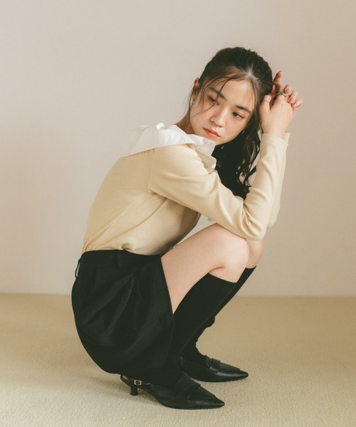 VANNIE U（ヴァニーユー）の「タックショートパンツ（その他パンツ・レディース・ブラウン/ブラック・FREE）」の7枚目の写真