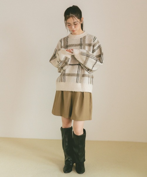 VANNIE U（ヴァニーユー）の「タックショートパンツ（その他パンツ・レディース・ブラウン/ブラック・FREE）」の15枚目の写真