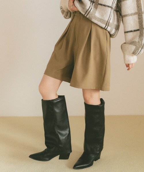 VANNIE U（ヴァニーユー）の「タックショートパンツ（その他パンツ・レディース・ブラウン/ブラック・FREE）」の14枚目の写真