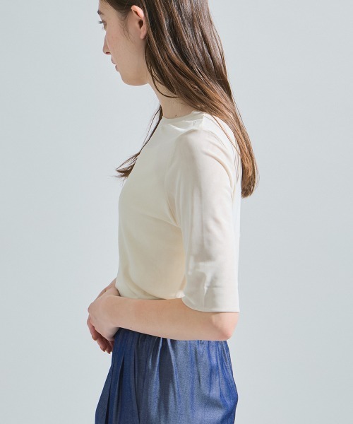 ketty(ケティ)の「マイクロチュールトップス≪手洗い可能≫(Tシャツ/カットソー・レディース・ブラック/イエロー/オフホワイト/ブルー・M)」の8枚目の写真