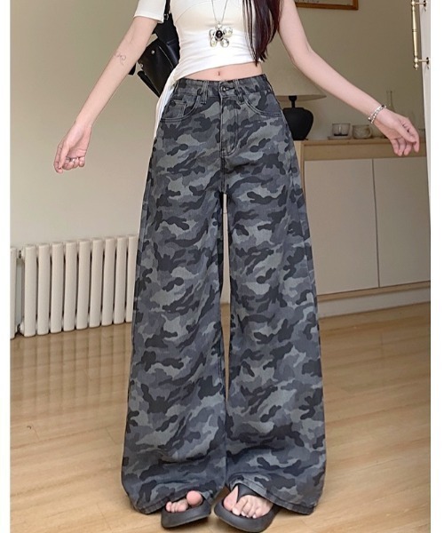 SHEENA(シーナ)の「カモフラ柄バギーワイドパンツ(デニムパンツ・レディース・グレー・S/M/L)」の18枚目の写真
