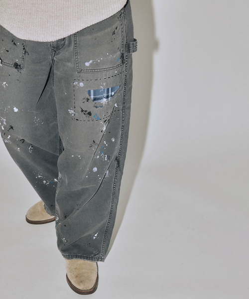 JOURNAL STANDARD J.S HOMESTEAD（ジャーナルスタンダードホームステッド）の「J.S.Homestead / グランジャン チノ ペインター パンツ（チノパンツ・メンズ・ブラック/ブラウン・MEDIUM/LARGE）」の8枚目の写真