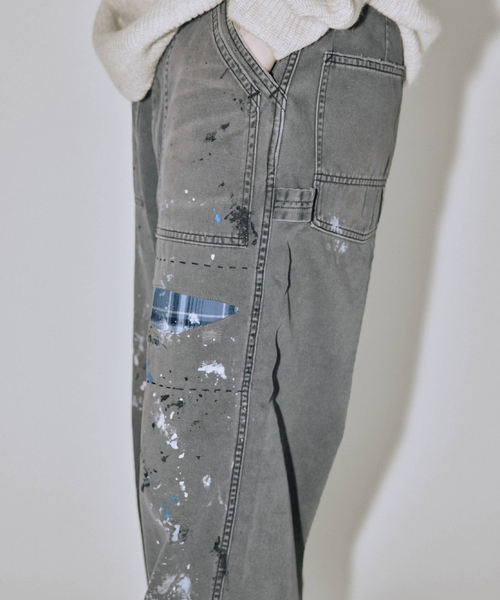 JOURNAL STANDARD J.S HOMESTEAD（ジャーナルスタンダードホームステッド）の「J.S.Homestead / グランジャン チノ ペインター パンツ（チノパンツ・メンズ・ブラック/ブラウン・MEDIUM/LARGE）」の9枚目の写真