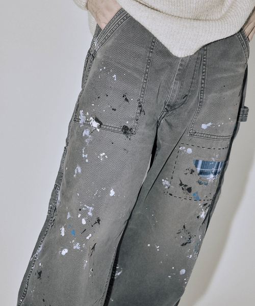 JOURNAL STANDARD J.S HOMESTEAD（ジャーナルスタンダードホームステッド）の「J.S.Homestead / グランジャン チノ ペインター パンツ（チノパンツ・メンズ・ブラック/ブラウン・MEDIUM/LARGE）」の10枚目の写真