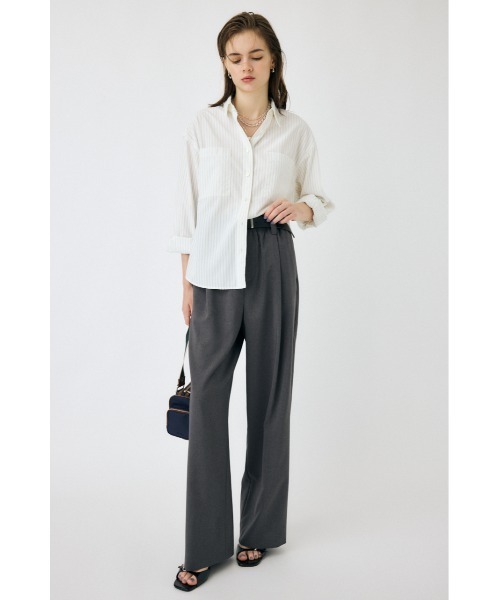 シャツ/ブラウス(長袖/七分) moussy - moussy POLKA DOT SHIRT BLACK BY MOUSSY | over size color shirt (シャツ・ブラウス