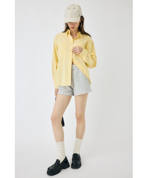 MOUSSY（マウジー）の「STRIPE COLOR シャツ（シャツ/ブラウス・レディース・ブルー/ホワイト/イエロー・FREE）」の8枚目の写真