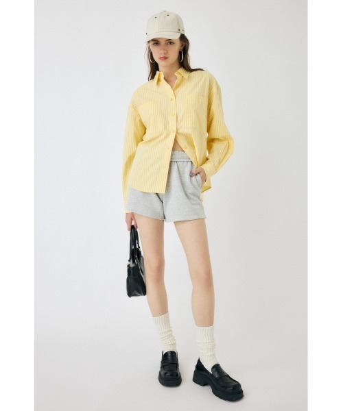 MOUSSY（マウジー）の「STRIPE COLOR シャツ（シャツ/ブラウス・レディース・ブルー/ホワイト/イエロー・FREE）」の9枚目の写真